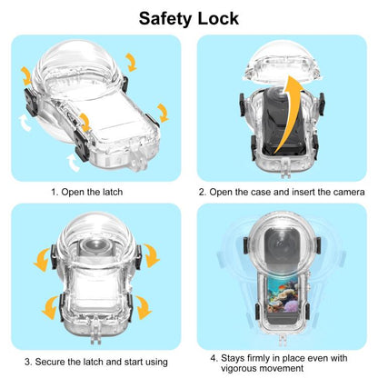 For Insta360 X5 PULUZ 60m Waterproof Sealed Diving Case, Waterproof Diving Case
