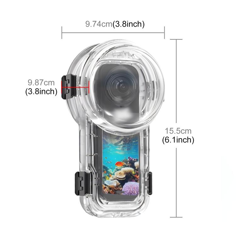 For Insta360 X5 PULUZ Quick Release 60m Waterproof Sealed Diving Case, Quick Release Diving Case