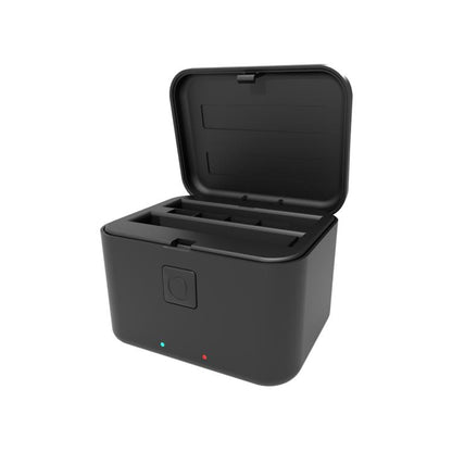 For Insta360 X5 PULUZ Dual-Batteries Charging Box Battery & Memory Card Storage Case, For Insta360 X5 Batteries Charging Box