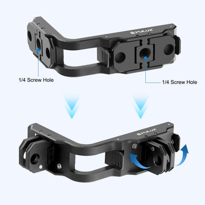 For DJI Osmo Action 5 Pro / 4 / 3 PULUZ Vertical Horizontal Shooting Quick Release Metal Magnetic L Bracket, For DJI Osmo Action 5 Pro / 4