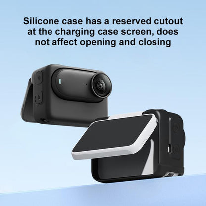 For Insta360 GO 3S PULUZ Camera Charging Box Silicone Cover with Lens Cap & Strap, For Insta360 GO 3S