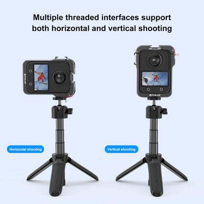 For DJI Osmo 360 PULUZ Aluminum Alloy Protective Cage Expansion Frame with Lens Cover, For DJI Osmo 360 Protective Cage