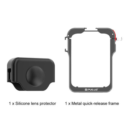 For DJI Osmo 360 PULUZ Aluminum Alloy Protective Cage Expansion Frame with Lens Cover, For DJI Osmo 360 Protective Cage