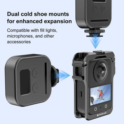 For DJI Osmo 360 PULUZ Aluminum Alloy Protective Cage Expansion Frame with Lens Cover, For DJI Osmo 360 Protective Cage