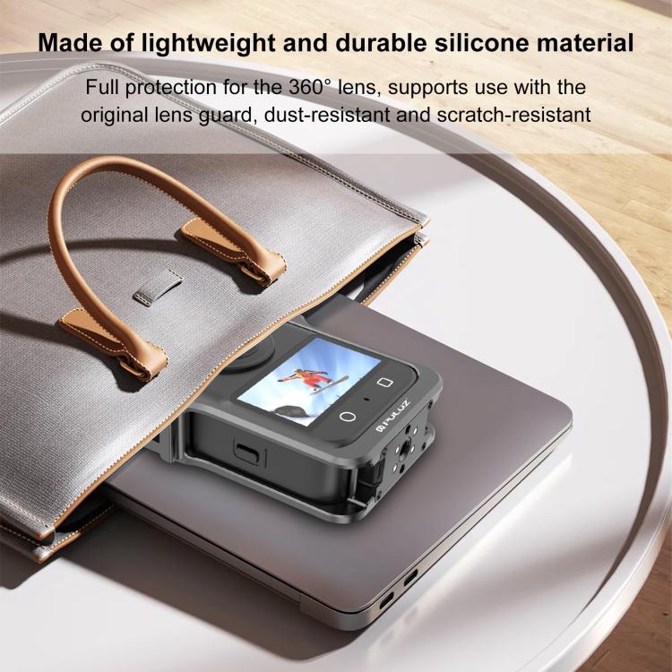 For DJI Osmo 360 PULUZ Aluminum Alloy Protective Cage Expansion Frame with Lens Cover, For DJI Osmo 360 Protective Cage