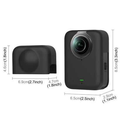 For DJI Osmo 360 PULUZ Silicone Body Protective Cover with Lens Cover, Body Cover with Lens Cover (Black), Body Cover with Lens Cover (Grey)