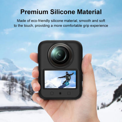 For DJI Osmo 360 PULUZ Silicone Body Protective Cover with Lens Cover, Body Cover with Lens Cover (Black), Body Cover with Lens Cover (Grey)