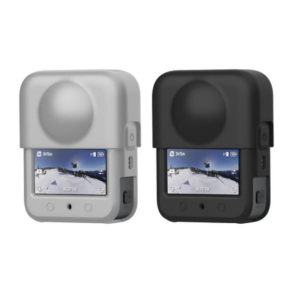 For DJI Osmo 360 PULUZ Silicone Body Protective Cover with Lens Cover, Body Cover with Lens Cover (Black), Body Cover with Lens Cover (Grey)
