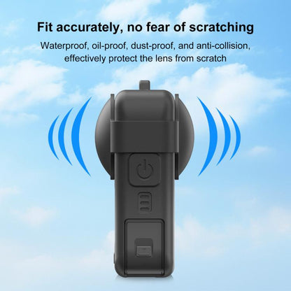 For DJI Osmo 360 PULUZ Silicone Protective Cover with Lens Cover & Lanyard, Cover with Lens Cover & Lanyard