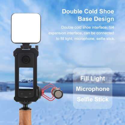 For Insta360 X3 PULUZ Metal Protective Cage Rig Housing Frame with Expand Cold Shoe Base & Tripod Adapter, For Insta360 X3