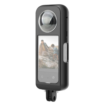 For Insta360 X3 PULUZ Metal Protective Cage Rig Housing Frame with Lens Protector, Metal Frame with Lens Protector