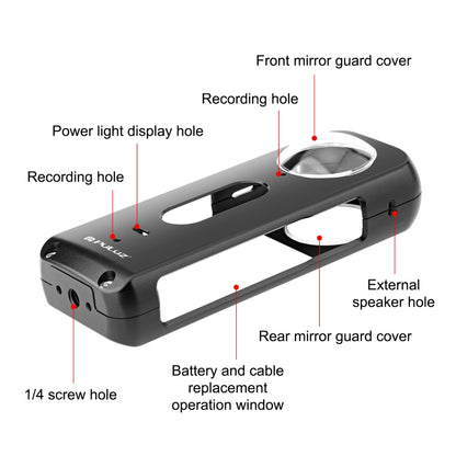 For Insta360 X3 PULUZ Metal Protective Cage Rig Housing Frame with Lens Protector, Metal Frame with Lens Protector