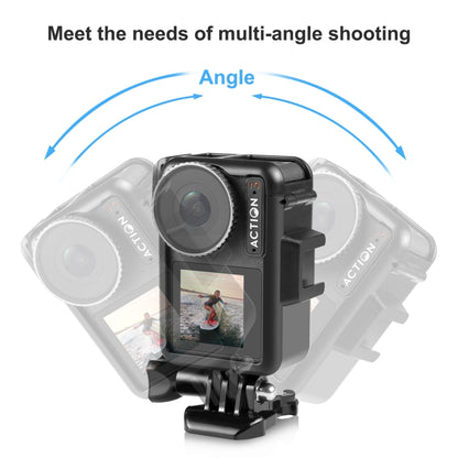 For DJI Osmo Action 4 / 3 PULUZ Vertical Plastic Protective Frame Cage with Cold Shoes, For DJI Osmo Action 5 Pro / 4 / 3 Vertical Cage