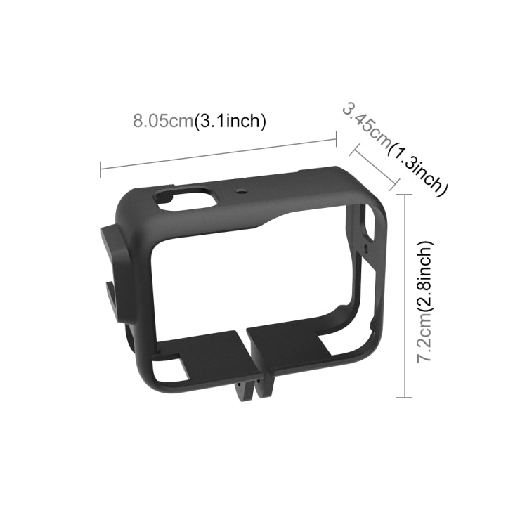 For Insta360 Ace Pro PULUZ Plastic Cage Expansion Adapter Frame with Cold Shoe Base, For Insta360 Ace Pro Plastic Cage
