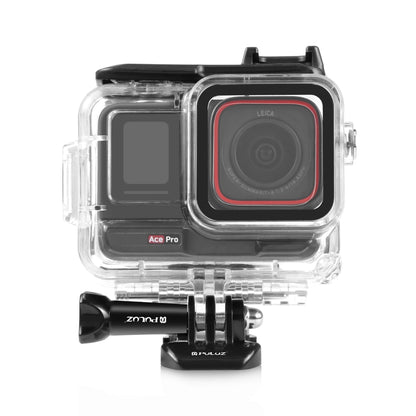 For Insta360 Ace Pro PULUZ 60m Underwater Waterproof Housing Case with Base Adapter & Screw, For Insta360 Ace Pro  Underwater Case