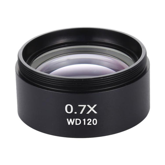 Stereo Microscopes Auxiliary Objective Lens Barlow Lens Magnifier 0.7X WD120, 0.7X WD120