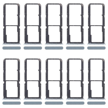 For OPPO A3x 4G CPH2641 10pcs Original SIM Card Tray + SIM Card Tray + Micro SD Card Tray, For OPPO A3x 4G(Original)