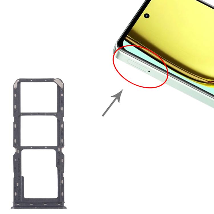 For Realme 12 Lite 4G 10pcs Original SIM Card Tray + SIM Card Tray + Micro SD Card Tray, For Realme 12 Lite 4G(Original,Dark Green), For Realme 12 Lite 4G(Original)