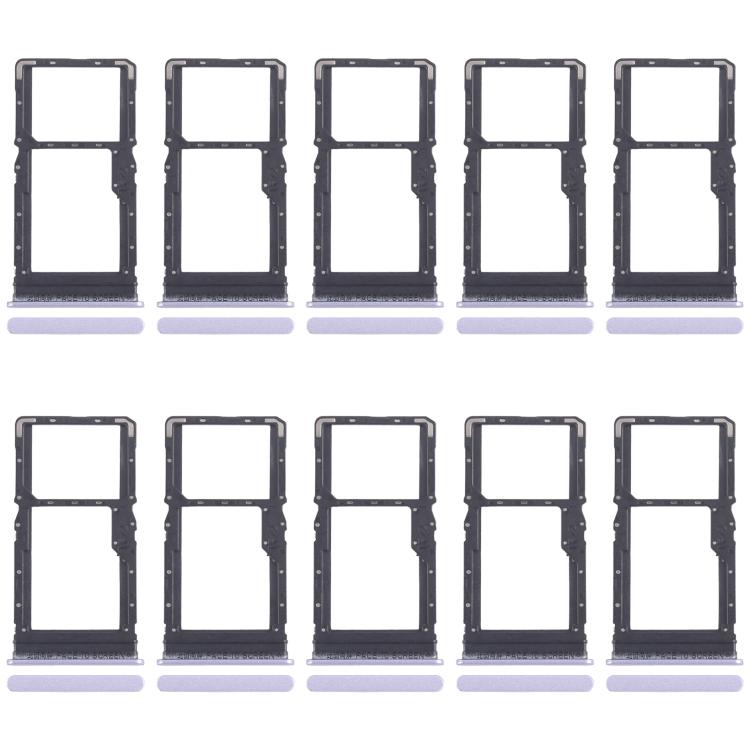 For Xiaomi Poco M6 4G 10pcs Original SIM Card Tray + SIM Card Tray / Micro SD Card Tray, For Xiaomi Poco M6 4G