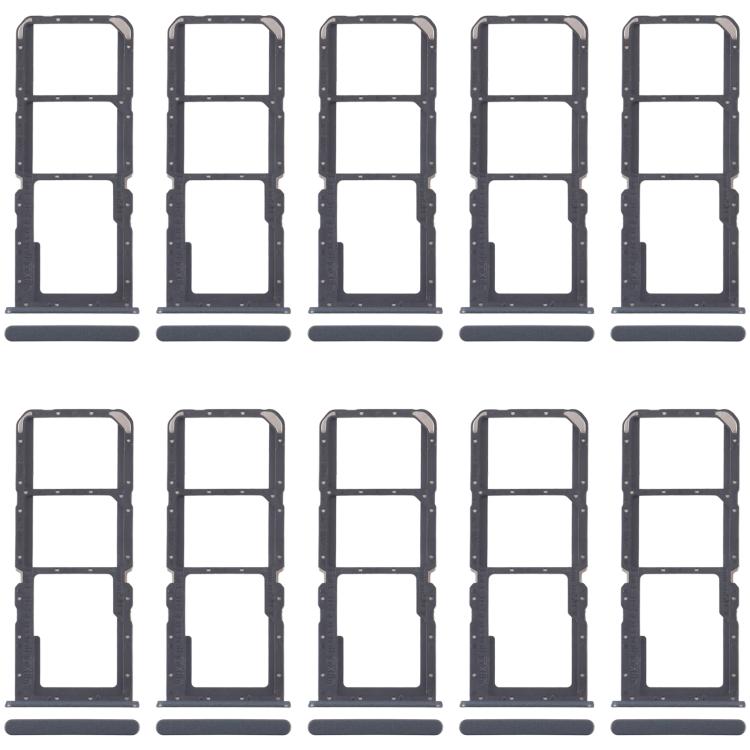 For Realme C30s RMX3690 10pcs SIM Card Tray + SIM Card Tray + Micro SD Card Tray, For Realme C30s