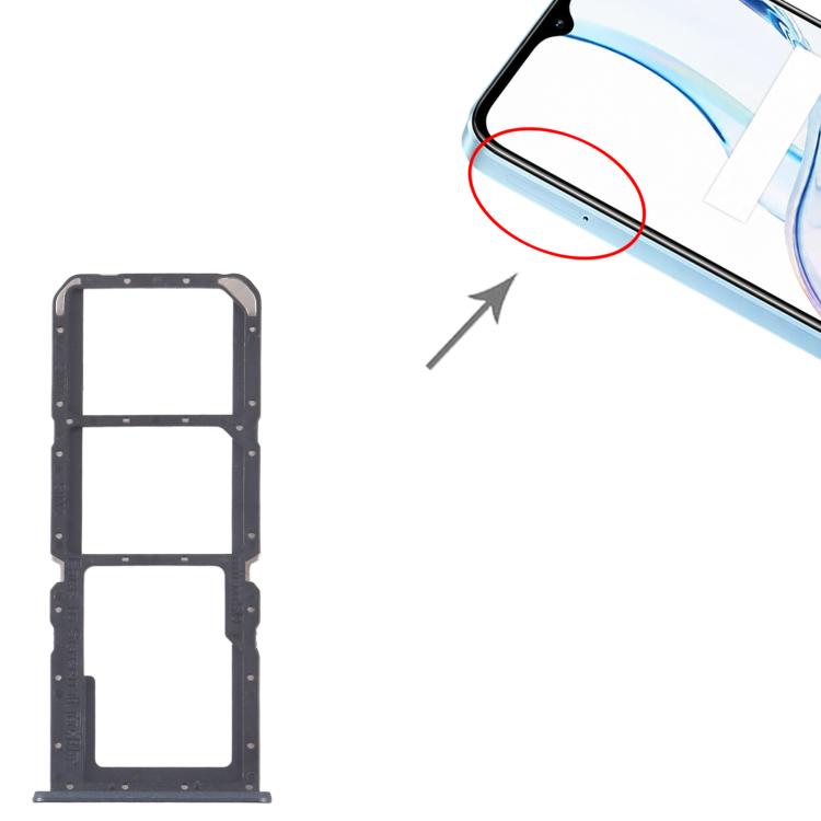 For Realme C30s RMX3690 10pcs SIM Card Tray + SIM Card Tray + Micro SD Card Tray, For Realme C30s