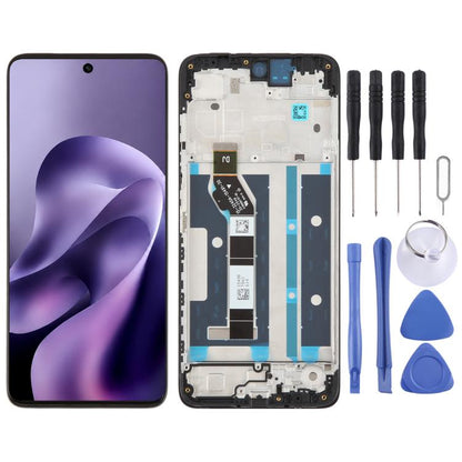 For Motorola Moto G17 Original LCD Screen Digitizer Full Assembly with Frame, For Motorola Moto G17(Original)