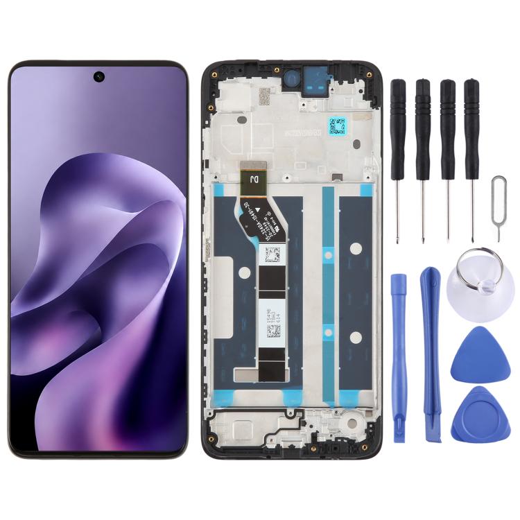 For Motorola Moto G17 Power Original LCD Screen Digitizer Full Assembly with Frame, For Motorola Moto G17 Power(Original)