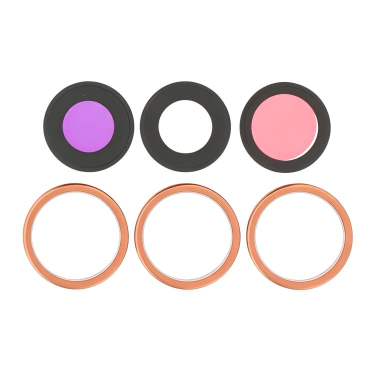 For iPhone 17 Pro Max / 17 Pro Rear Camera Lens Glass With Metal Ring Set, For iPhone 17 Pro / 17 Pro Max