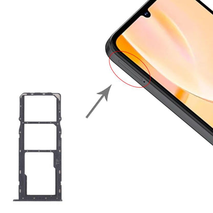 For ZTE Blade A55 Z2450 SIM Card Tray + SIM Card Tray + Micro SD Card Tray, For ZTE Blade A55(Original)