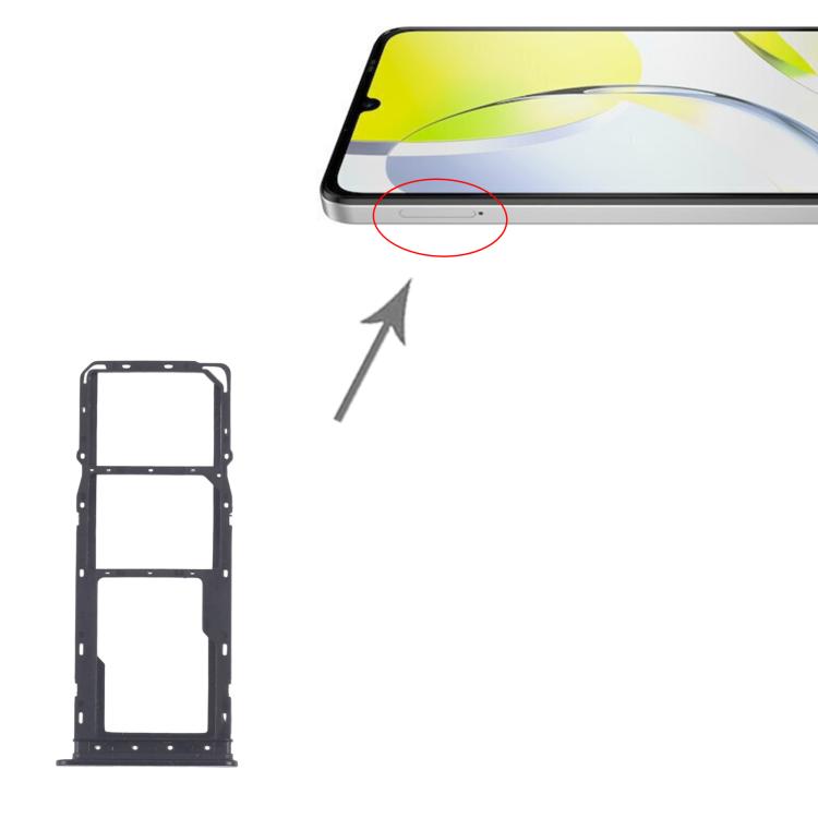 For ZTE Blade A76 4G Z2474 SIM Card Tray + SIM Card Tray + Micro SD Card Tray, For ZTE Blade A76 4G(Original)