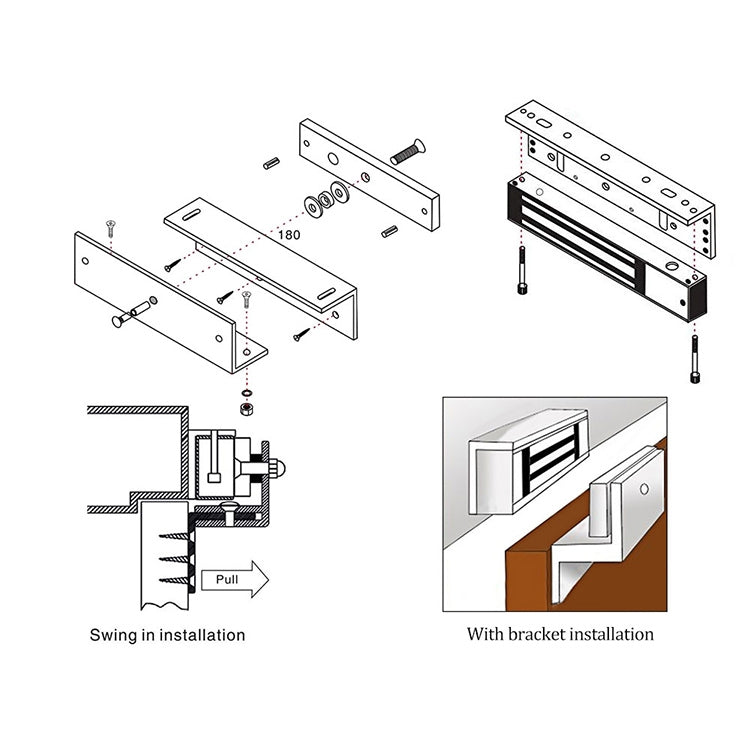 YH-180 Single Door Magnetic Lock(180kg)