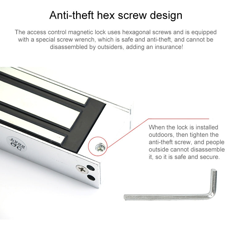 YH-280 Single Door Magnetic Lock With LED (600Lbs), Magnetic Lock With LED