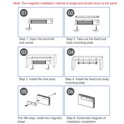 YH-180D Double Door Magnetic Lock (180kg)