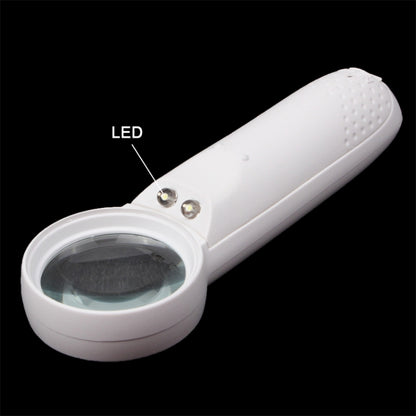 15X Handheld Exclamation Mark Type Magnifier with 2 LED, 15X