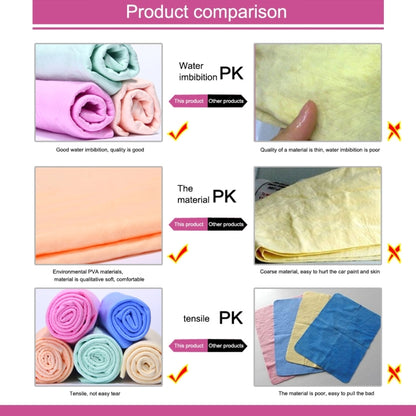 KANEED Synthetic Chamois Drying Towel Super Absorbent PVA Shammy Cloth for Fast Drying of Car, Size: 43 x 32 x 0.2cm, UK Stock Drying Towel Super Absorbent PVA Shammy Cloth, US Stock Drying Towel Super Absorbent PVA Shammy Cloth