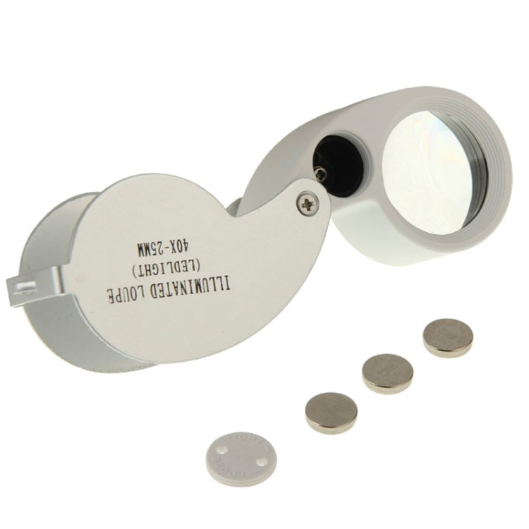 40X-25MM LED Illuminated Loupe / Jewelry Magnifier, 40X