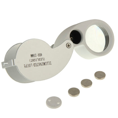 40X-25MM LED Illuminated Loupe / Jewelry Magnifier, 40X