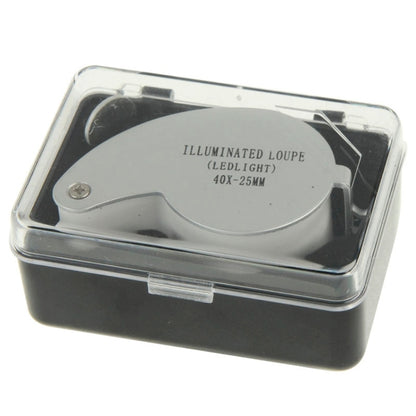 40X-25MM LED Illuminated Loupe / Jewelry Magnifier, 40X