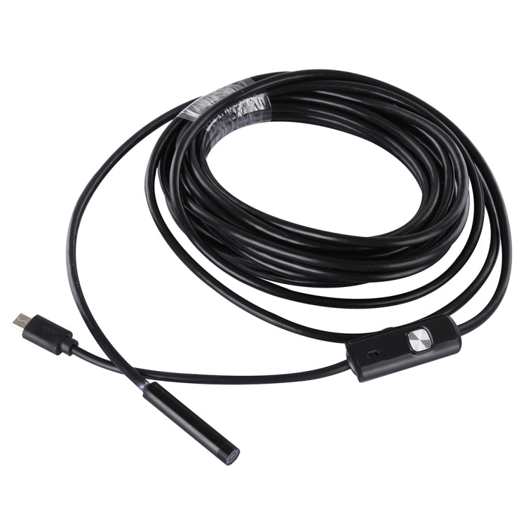 Waterproof Micro USB Endoscope Snake Tube Inspection Camera with 6 LED for OTG Android Phone, Length: 5m, Lens Diameter: 7mm, 7mm