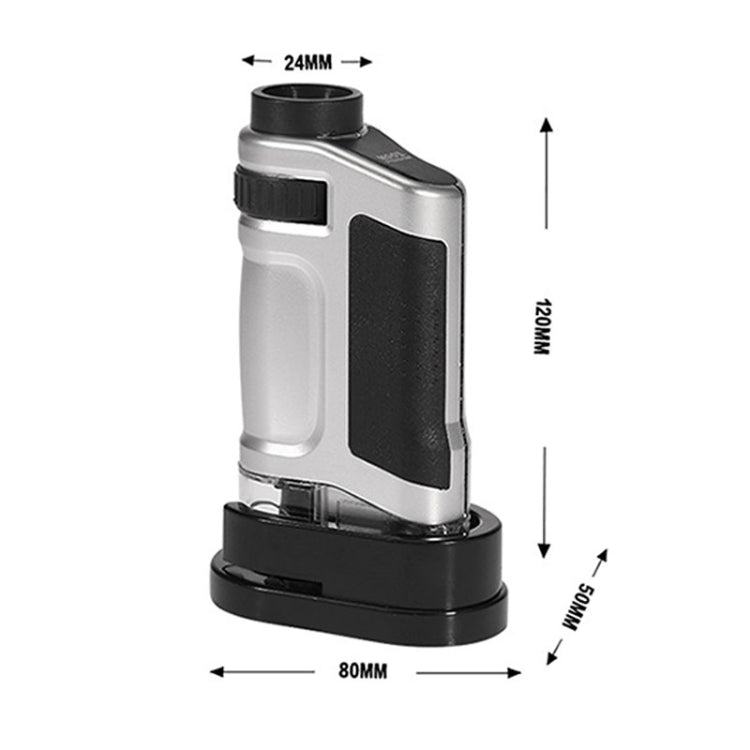20X - 40X Magnification Zoom Lens Pocket Microscope with LED Light