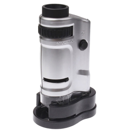 20X - 40X Magnification Zoom Lens Pocket Microscope with LED Light