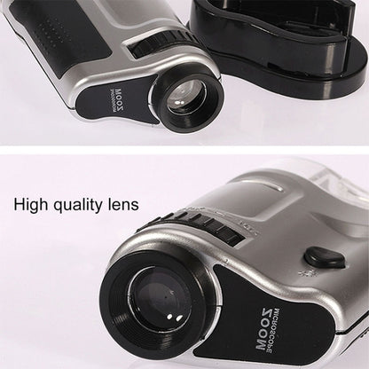20X - 40X Magnification Zoom Lens Pocket Microscope with LED Light