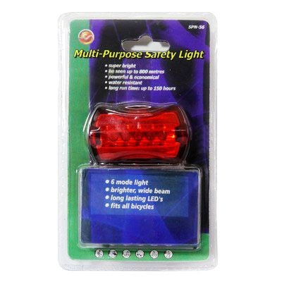 5 LED 7 Mode Bike Bicycle Rear Tail Safety Flash Light Lamp, 5 LED Tail Light