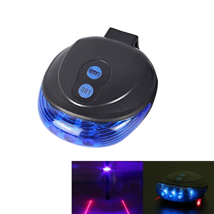 Bicycle LED Light Laser Night Mountain Bike Tail Light Taillight MTB Safety Warning Bicycle Rear Light Lamp Bycycle Light, Red, Blue
