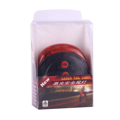 Bicycle LED Light Laser Night Mountain Bike Tail Light Taillight MTB Safety Warning Bicycle Rear Light Lamp Bycycle Light, Red, Blue