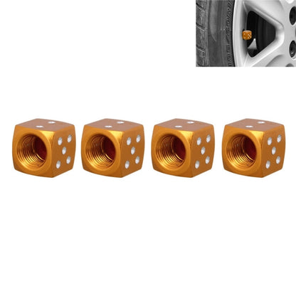 Universal 8mm Dice Style Aluminium Alloy Car Tire Valve Caps, Pack of 4, Dice Style, Dice Shape 5, Dice Style 5, Dice Style  5, Dice Style 4