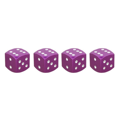 Universal 8mm Dice Style Aluminium Alloy Car Tire Valve Caps, Pack of 4, Dice Style, Dice Shape 5, Dice Style 5, Dice Style  5, Dice Style 4