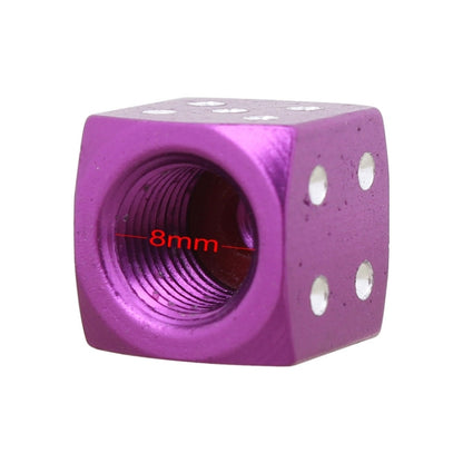 Universal 8mm Dice Style Aluminium Alloy Car Tire Valve Caps, Pack of 4, Dice Style, Dice Shape 5, Dice Style 5, Dice Style  5, Dice Style 4
