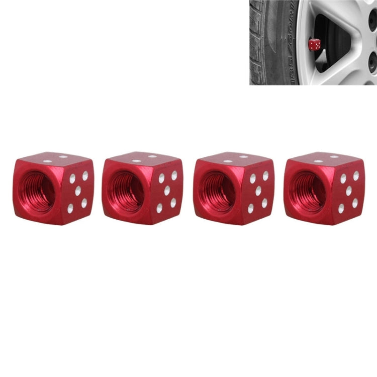 Universal 8mm Dice Style Aluminium Alloy Car Tire Valve Caps, Pack of 4, Dice Style 5, Dice Style  5, Dice Style 4, Dice Style, Dice Shape 5