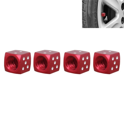 Universal 8mm Dice Style Aluminium Alloy Car Tire Valve Caps, Pack of 4, Dice Style, Dice Shape 5, Dice Style 5, Dice Style  5, Dice Style 4